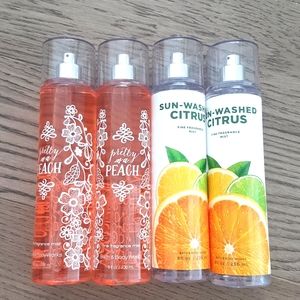 Bath and body works body mists set of 4